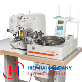 Máy đính khuy điện tử có kèm chức năng cấp khuy tự động Siruba ASP-ABF100J